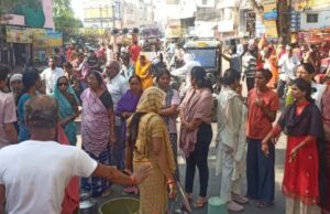 खंडवा राजमार्ग पर पानी के लिए लोगों ने लगाया जाम, अधिकारियों की समझाइश के बाद बंद किया प्रदर्शन