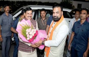 मुख्यमंत्री डॉ. यादव से बिहार के उप मुख्यमंत्री श्री चौधरी ने की सौजन्य भेंट