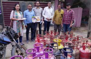अवैध गैस रिफिलिंग पर जगदलपुर में बड़ी कार्रवाई, भारी मात्रा में सिलेंडर जब्त