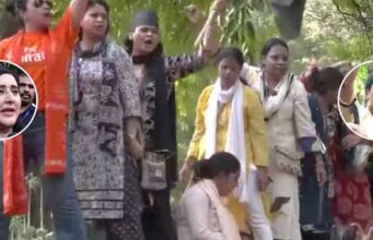 महिला आरक्षण बिल पर सियासी घमासान, दिल्ली में भाजपा का प्रदर्शन—राहुल गांधी के घर के बाहर विरोध