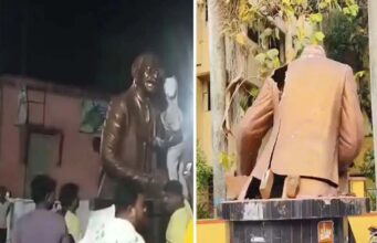 बंगाल में तनाव: भीड़ ने तोड़ी लेनिन की मूर्ति, कांग्रेस ने TMC दफ्तर पर किया कब्जा