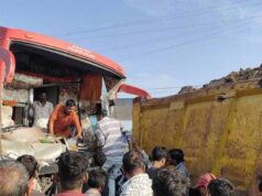 इंदौर-उज्जैन रोड पर बस पलटी, 20 यात्री घायल; शराब के नशे में मिला ड्राइवर