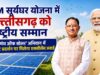 प्रधानमंत्री सूर्यघर योजना में उत्कृष्ट प्रदर्शन पर छत्तीसगढ़ को राष्ट्रीय सम्मान