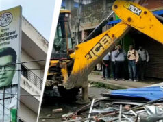 अभिषेक बनर्जी के कथित अवैध दफ्तर पर चला बुलडोजर, तीन JCB से ढहाई जा रही पांच मंजिला इमारत