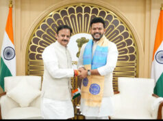 उप मुख्यमंत्री शुक्ल ने केंद्रीय नागरिक उड्डयन मंत्री से नायडू से की सौजन्य भेंट