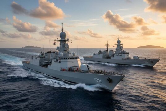 अरब सागर में भारत-पाक नौसैनिक जहाजों की टक्कर, INS कोलकाता से भिड़ा PNS हुनैन
