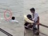 CG में ओवरफ्लो पुल पर फंसी बस, पुलिस ने 70 यात्रियों की बचाई जान
