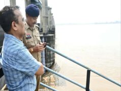 जांजगीर-चांपा में उफान पर महानदी, कलेक्टर-SP ने बाढ़ प्रभावित इलाकों का लिया जायजा