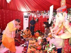 मुख्यमंत्री निवास में विराजे भगवान गणेश