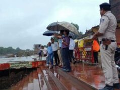 मंदाकिनी का फिर बढ़ा जलस्तर, चित्रकूट में प्रशासन अलर्ट मोड पर